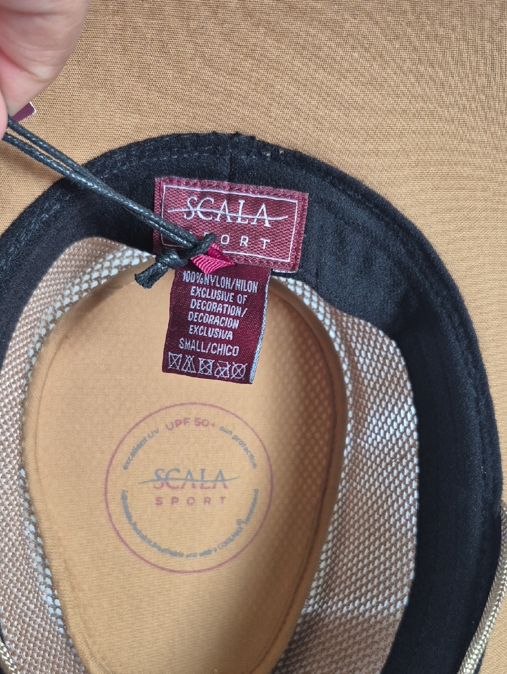 NEW Scala Sport UPF 50+ Sun Hat - Tan Mesh Fedora - Size Small - Picture 4 of 4